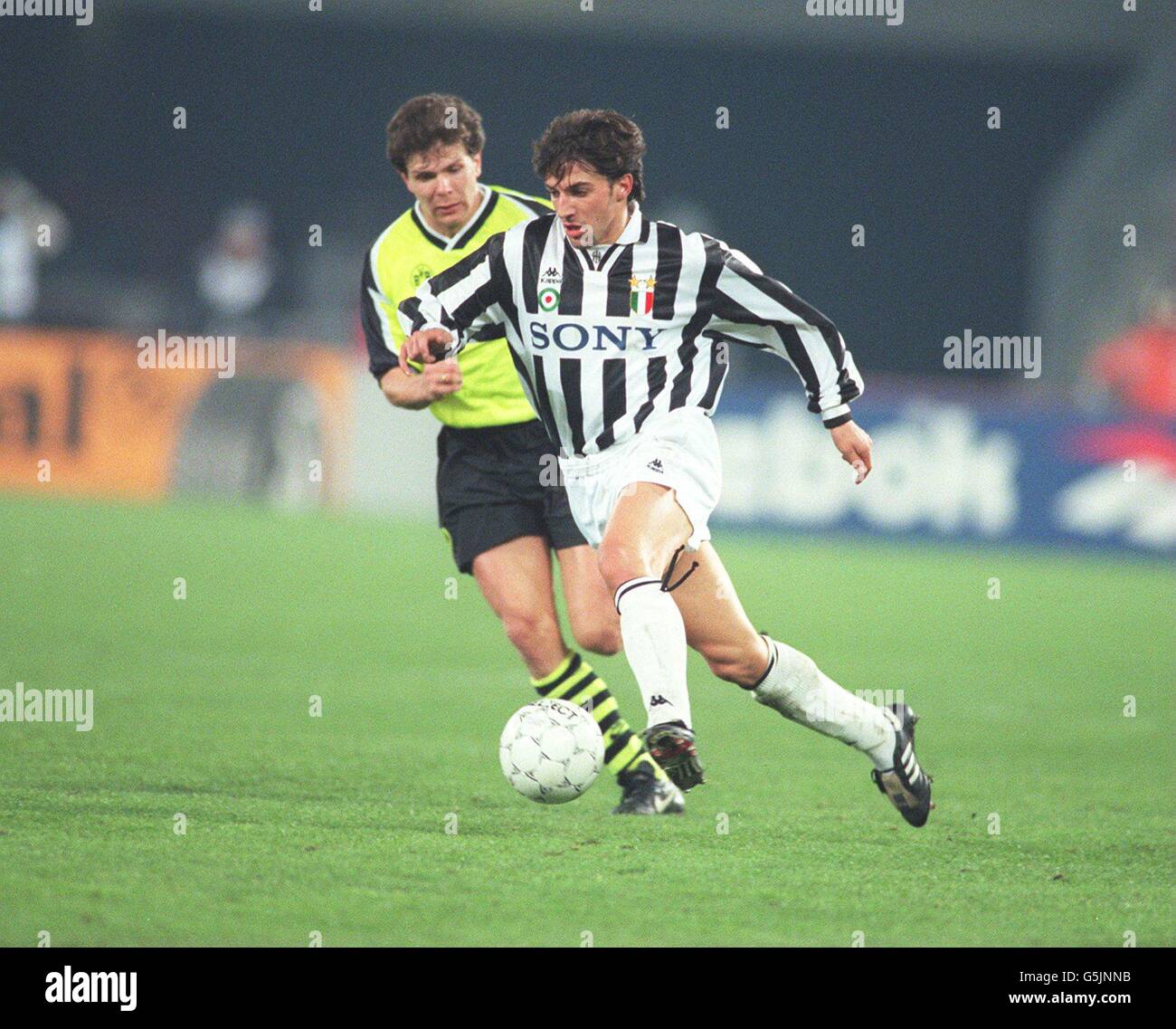 Alessandro Del Piero, Juventus gets past Andreas Moeller, Dortmund Stock Photo