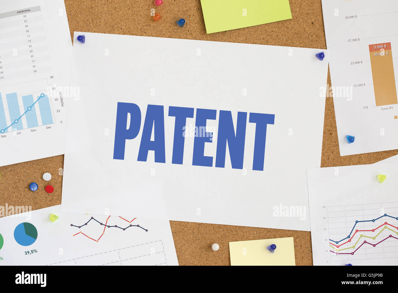 CHART BUSINESS GRAPH RESULT COMPANY PATENT CONCEPT Stock Photo