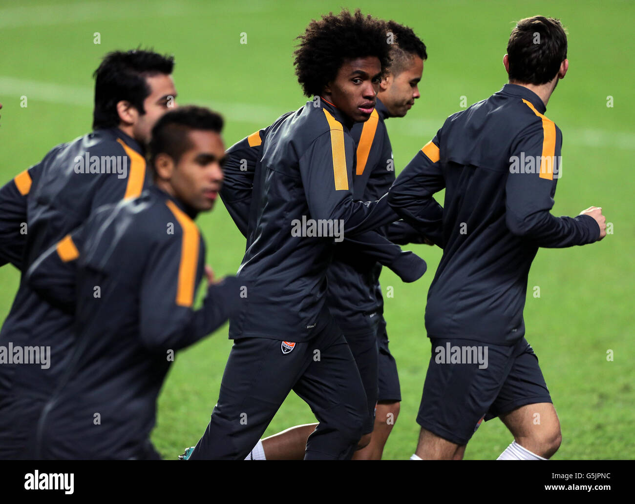 Soccer - UEFA Champions League - Group E - Chelsea v FC Shakhtar Donetsk - FC Shakhtar Donetsk Press Conference and Training ... Stock Photo