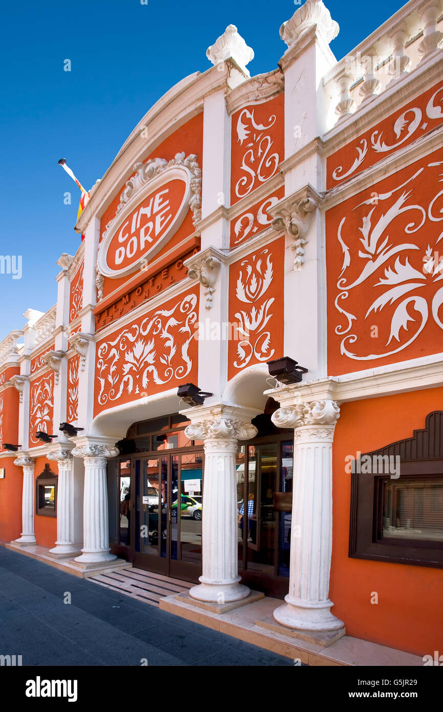 Movie theater entrance madrid, spain hires stock photography and