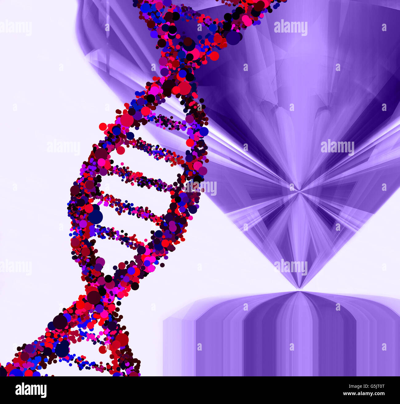 Dna genetic concept with a spiral shape. Stock Photo