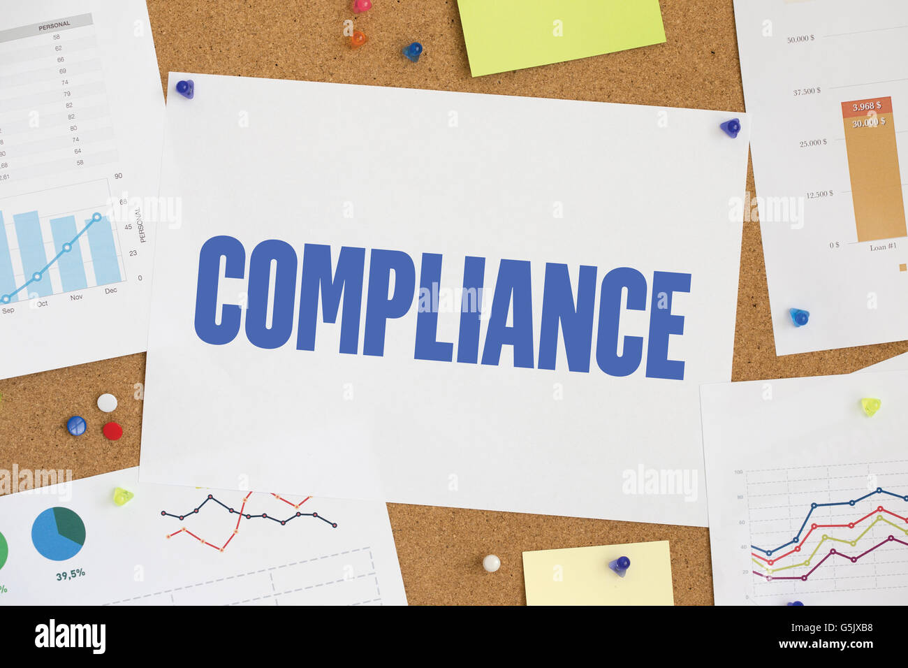 CHART BUSINESS GRAPH RESULT COMPANY COMPLIANCE CONCEPT Stock Photo