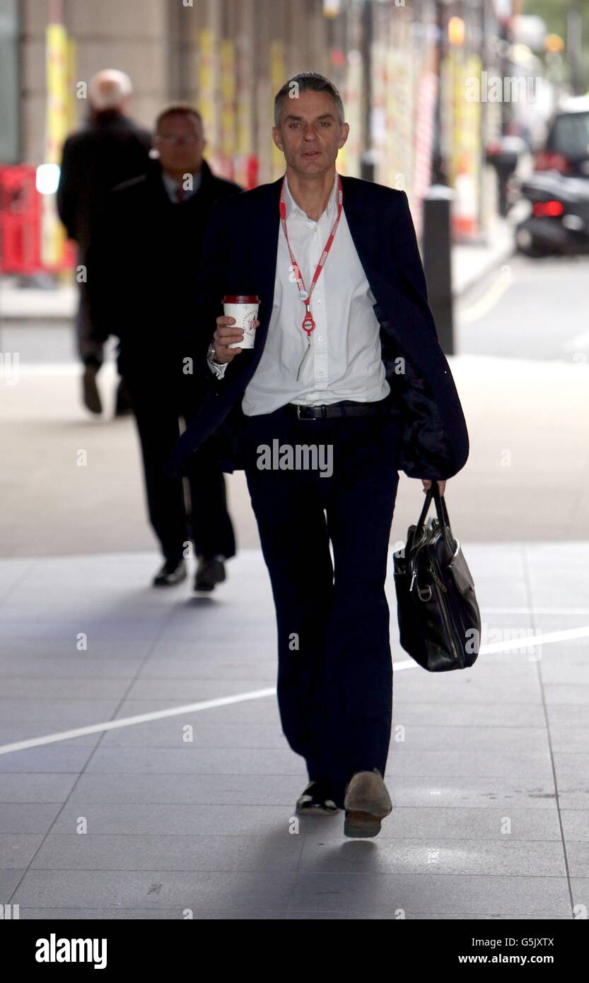 Tim Davy Acting director general of the BBC Tim Davie arrives at New ...