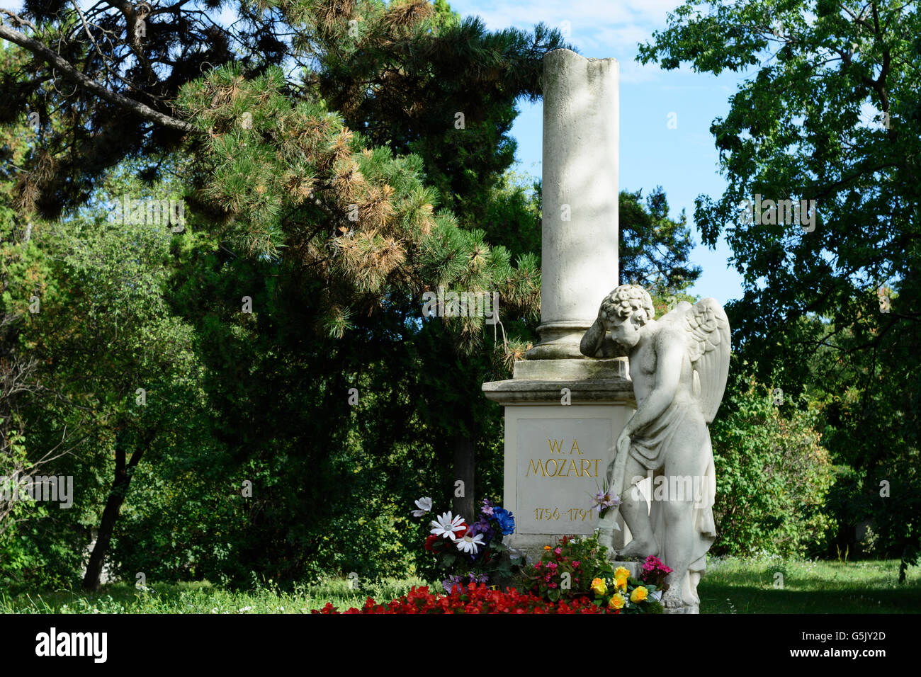 Grave Of Wolfgang Amadeus Mozart In A Common Grave At The St Marx Grave Of Wolfgang Amadeus Mozart In A Common Grave At The St Marx G5JY2D