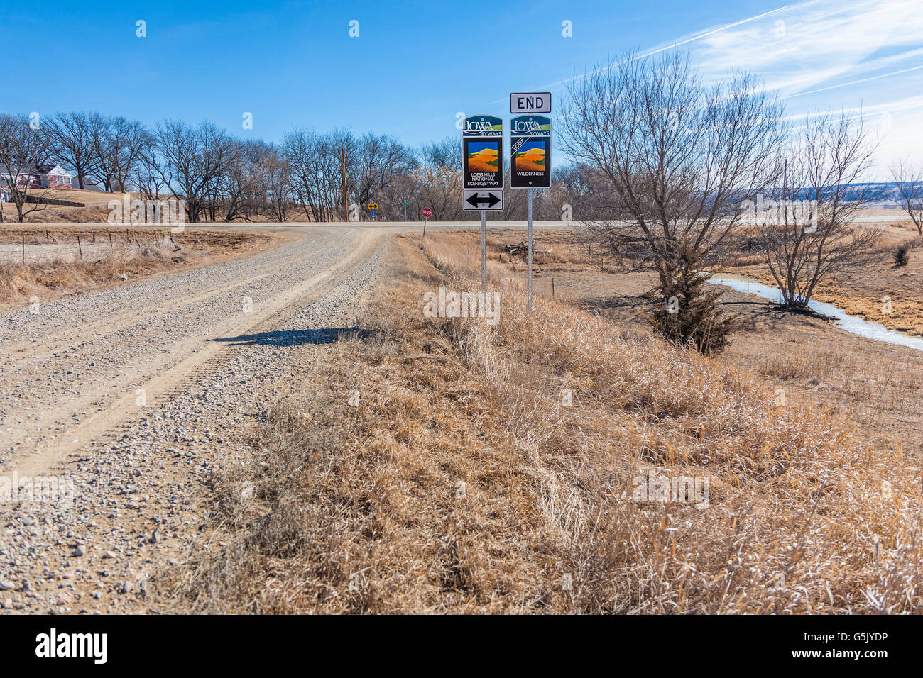 Junction of the Iowa Byways Wilderness Loop and the Loess Hills