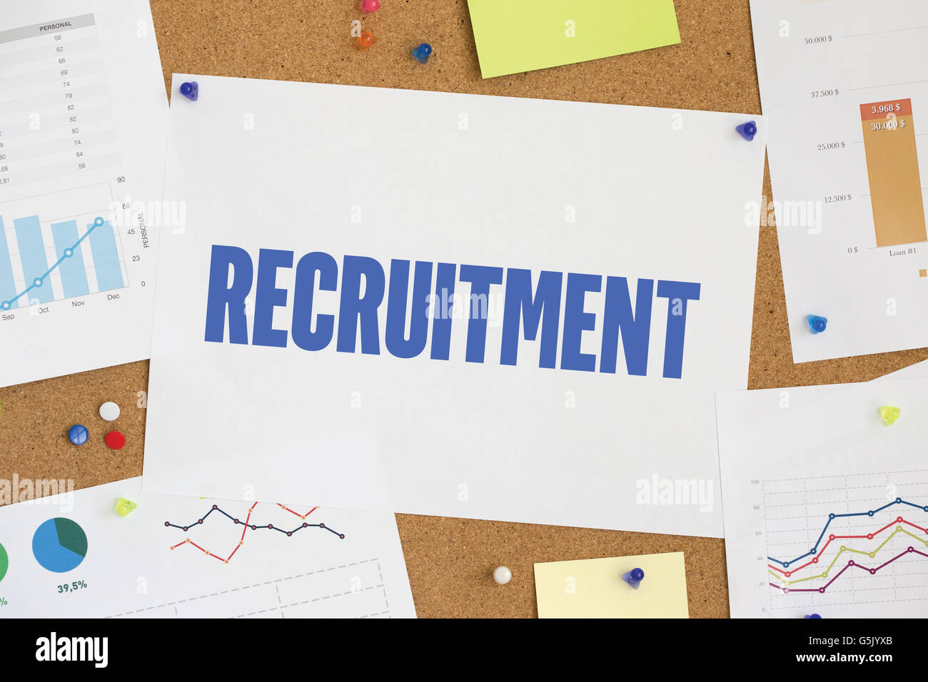 CHART BUSINESS GRAPH RESULT COMPANY RECRUITMENT CONCEPT Stock Photo