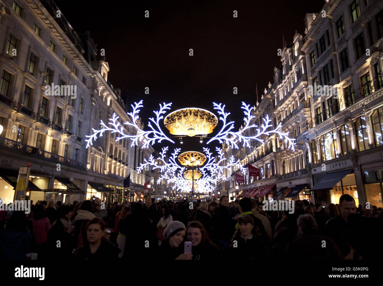 Regent Street Christmas Light Stock Photo Alamy