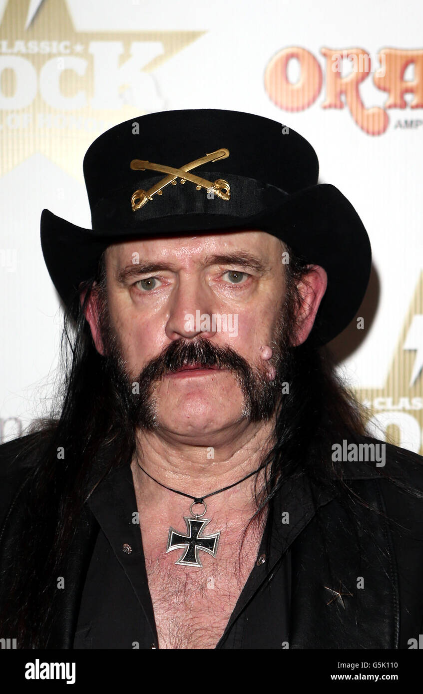 Classic Rock Roll of Honour - London. Lemmy Kilmister from Motorhead at the Classic Rock Roll of Honour at The Roundhouse, Camden. Stock Photo