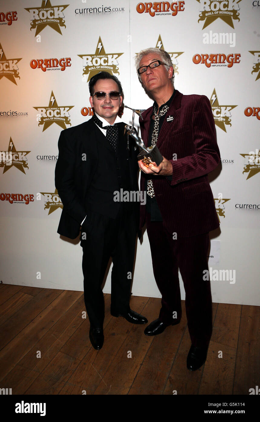 The Damned winners of the Outstanding Contribution Award at the Classic Rock Roll of Honour at The Roundhouse, Camden. Stock Photo