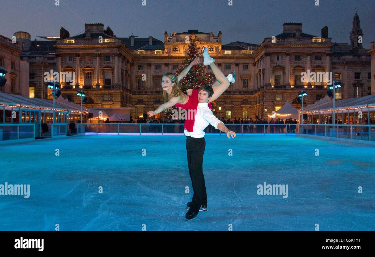 Somerset House Ice Rink Stock Photo Alamy