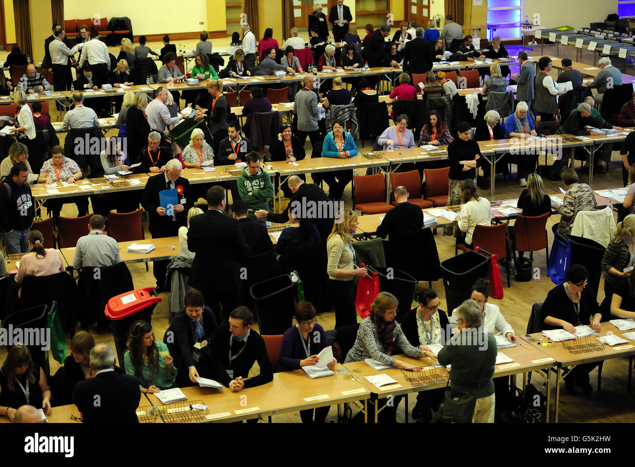 The vote count for the Police and Crime Commissioner in the Humberside Police Area begins in Bridlington Spa today following Polling yesterday. Stock Photo