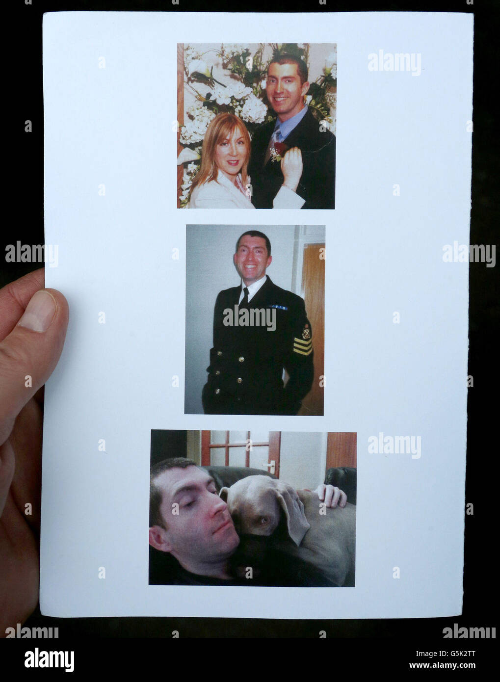 The back of the order of service for the funeral of Strathclyde Police