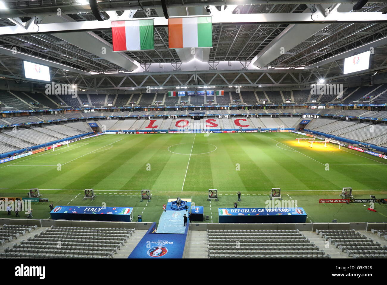 General view of the Stade Pierre-Mauroy, Lille. Stock Photo