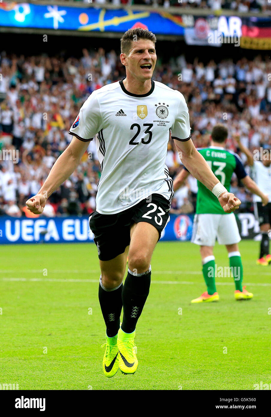 Germany S Mario Gomez Celebrates Scoring Their First Goal Of The Game Stock Photo Alamy Germany S Mario Gomez Celebrates Scoring Their First Goal Of The Game Stock Photo Alamy