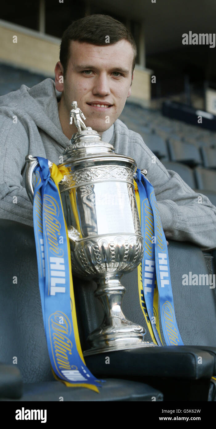 Motherwell's Adam Cummins following the William Hill Scottish Cup fourth Round Draw at Hampden Park, Glasgow. Stock Photo
