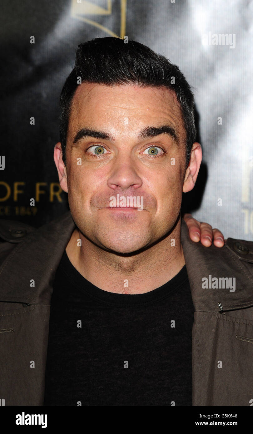 Oxford Street Christmas Lights Switch on London. Robbie Williams is