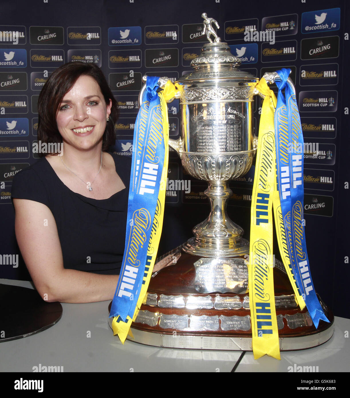 Lyndsay Wright Director of Investor Relations William Hill during the William Hill Scottish Cup fourth Round Draw at Hampden Park, Glasgow. PRESS ASSOCIATION Photo. Picture date: Monday November 5, 2012. Photo credit should read: Danny Lawson/PA Wire. Stock Photo