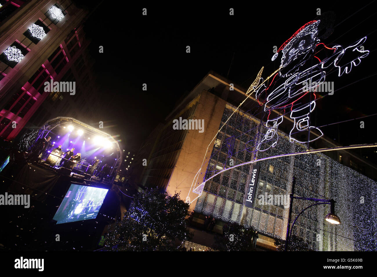 Oxford Street Christmas Lights Switch on London Stock Photo Alamy