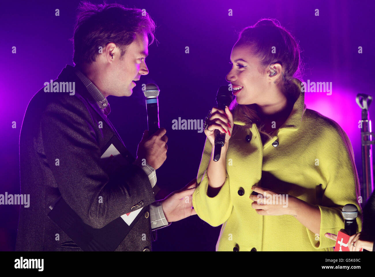 Oxford Street Christmas Lights Switch on London Stock Photo Alamy