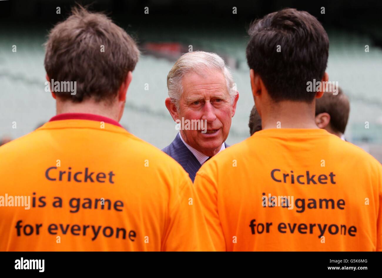 The Prince of Wales, during a visit to the Melbourne Cricket Ground
