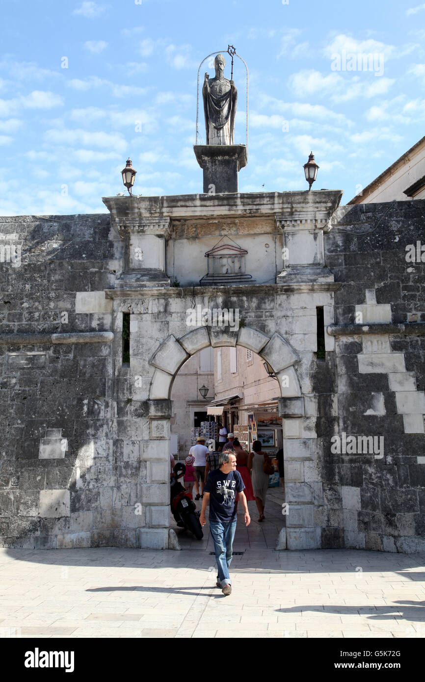 Dubrovnik  Croatia old towns gates Stock Photo