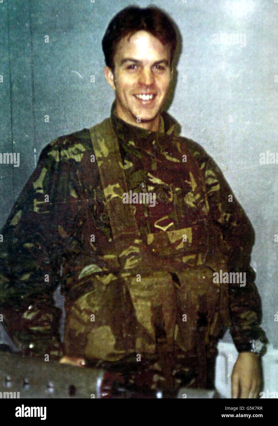 Lance Bombardier Stephen Restorick who was killed while manning a checkpoint at Bessbrook, Northern Ireland, in February 1997. Stephen's mother Rita Restorick's, mother latest bid for compensation was heard at Nottingham Magistrates Court. * The hearing was held to determine if Mrs Restorick, of Underwood, Nottinghamshire, had suffered mental injury as a result of seeing images of the aftermath of her son's killing. The closed hearing took just over two hours before the panel announced it would not make a decision until this Friday. Stock Photo