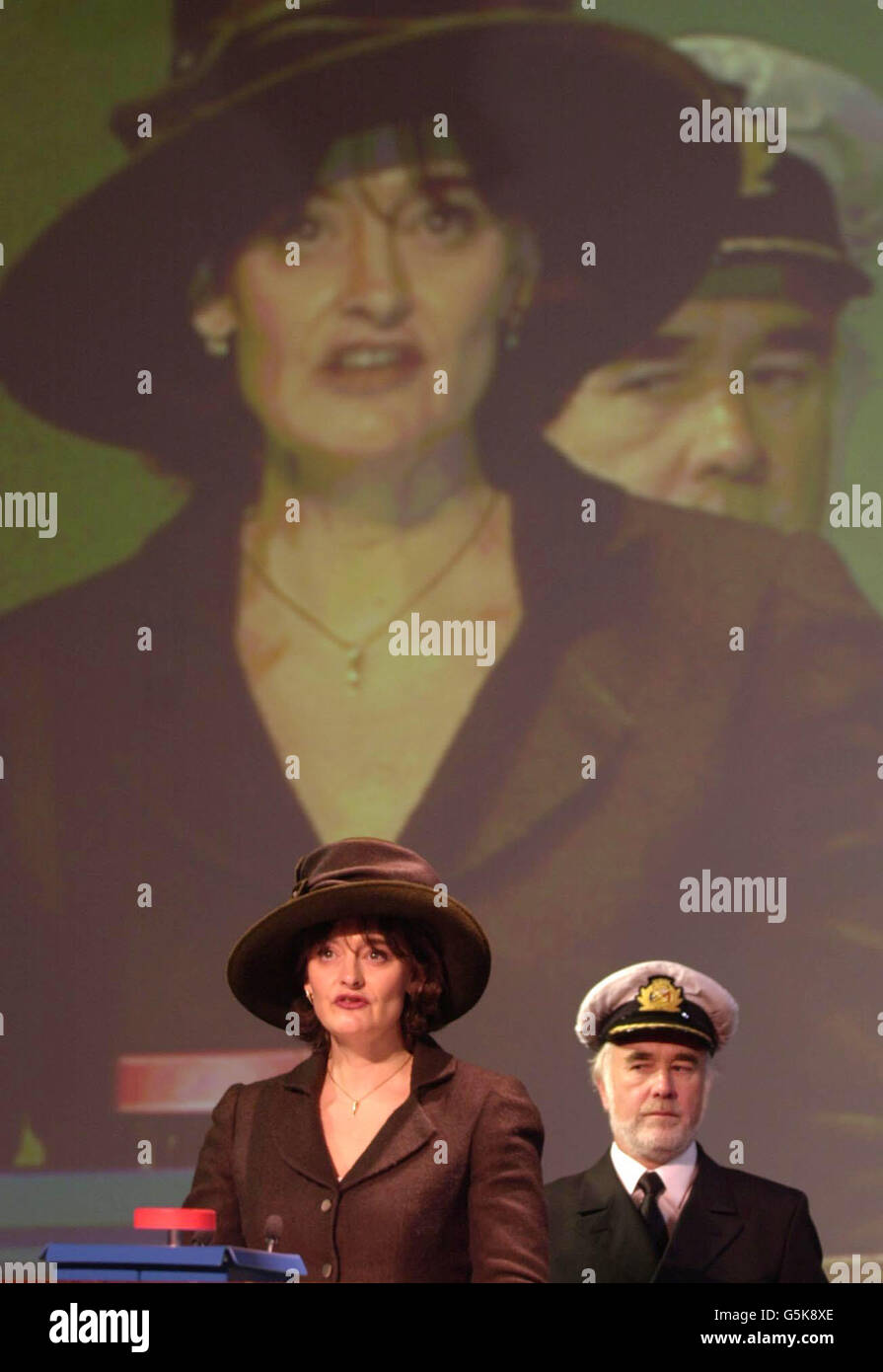Cherie Blair, the wife of British Prime Minister Tony Blair stands with