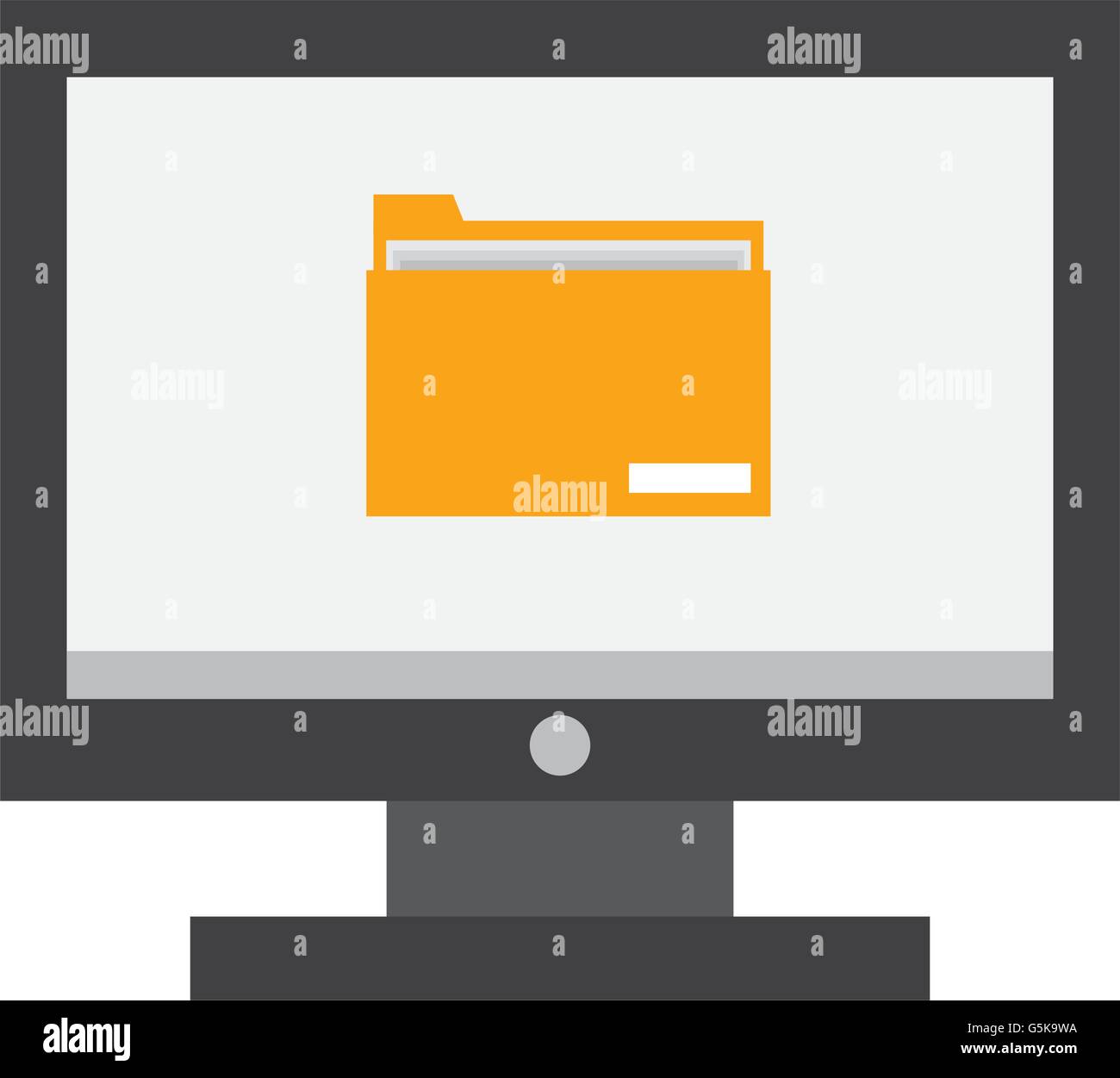 computer folder icon , vector illustration Stock Vector Image & Art - Alamy