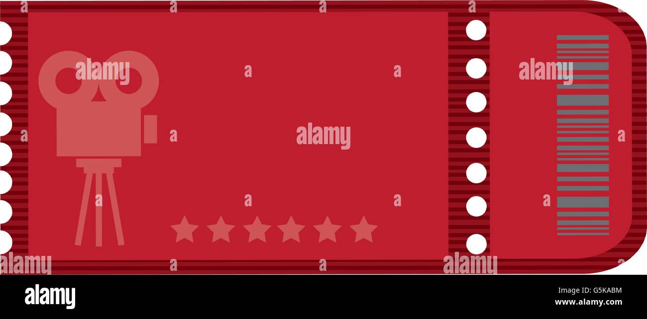 red movie ticket , vector illustration Stock Vector Image & Art Alamy