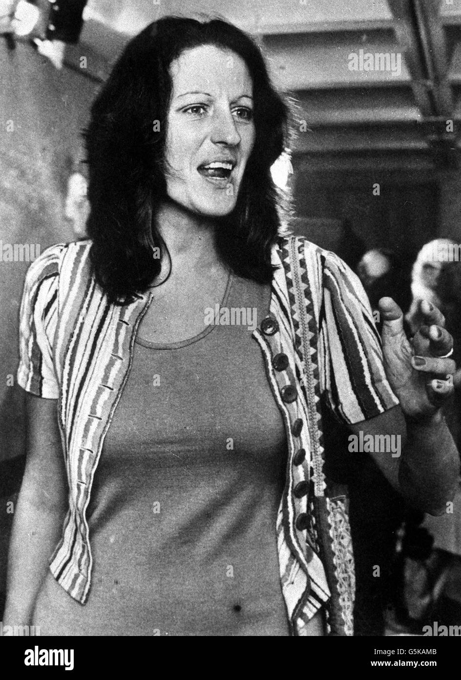 Writers and Authors Feminist Germaine Greer London 1970 Stock