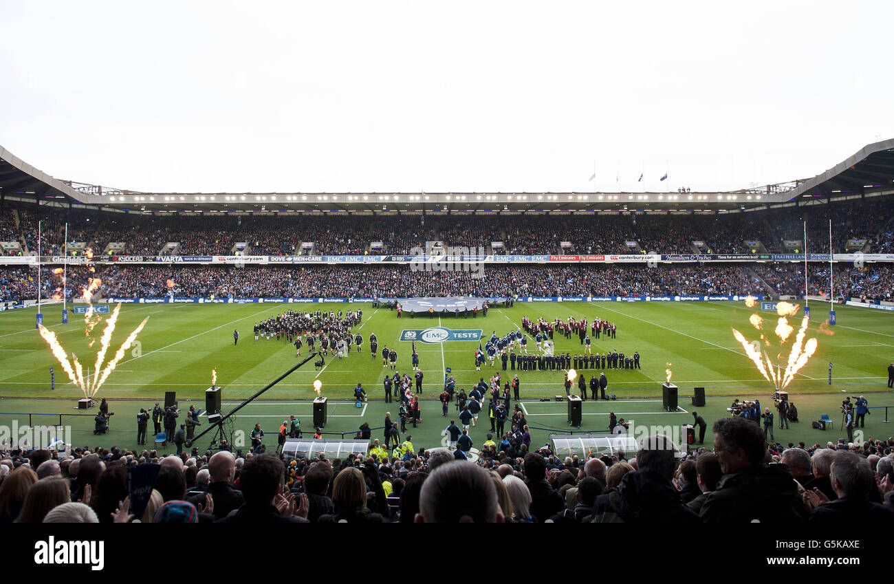 Rugby Union EMC Test Scotland v New Zealand PreMatch Entertainment