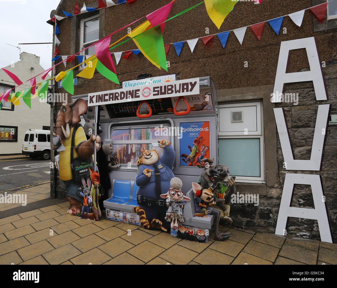 Kincardine subway display Kincardine Fife Scotland June 2016 Stock