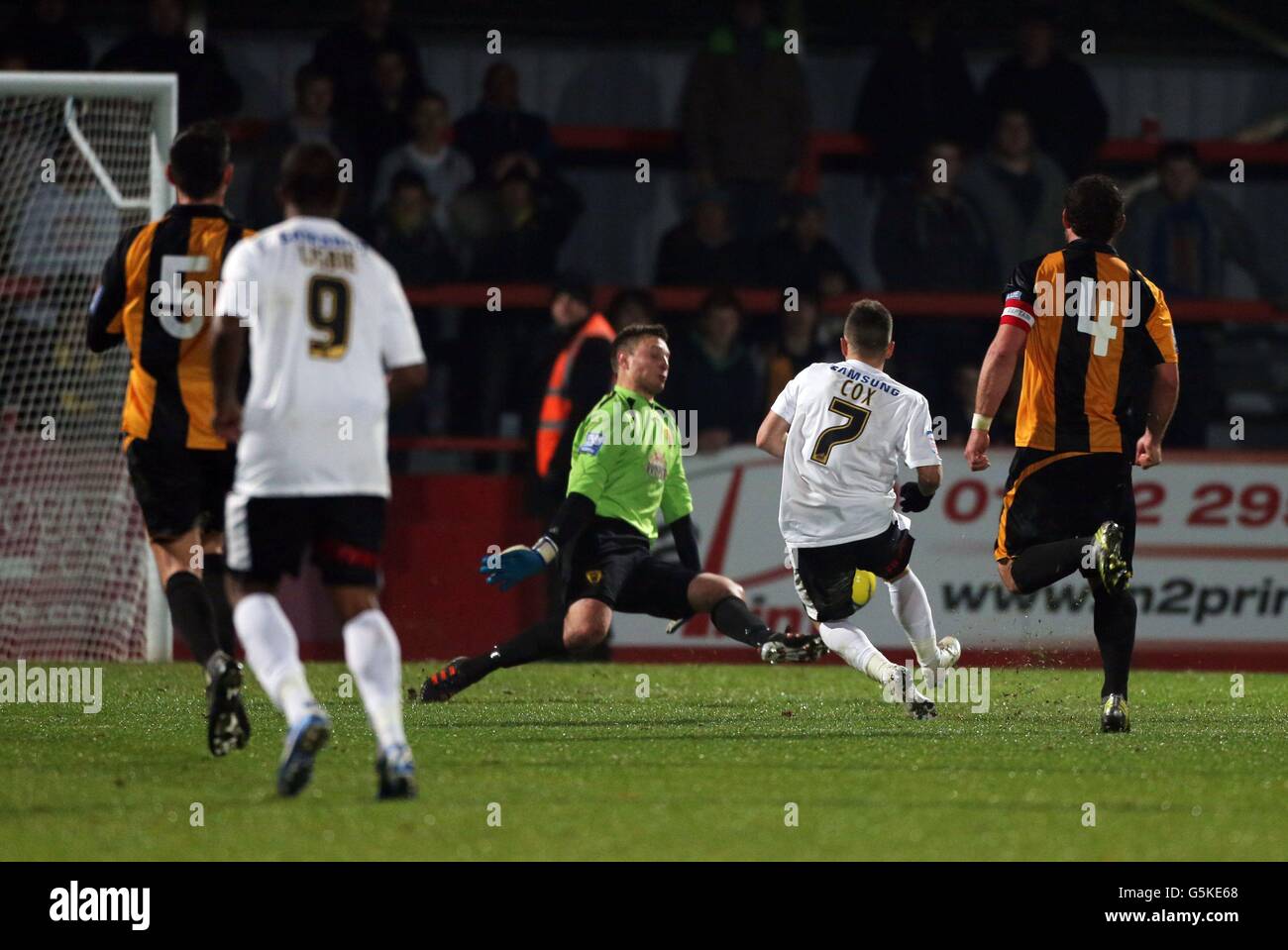 Soccer - FA Cup - First Round - Gloucester v Leyton Orient - Whaddon Road Stock Photo