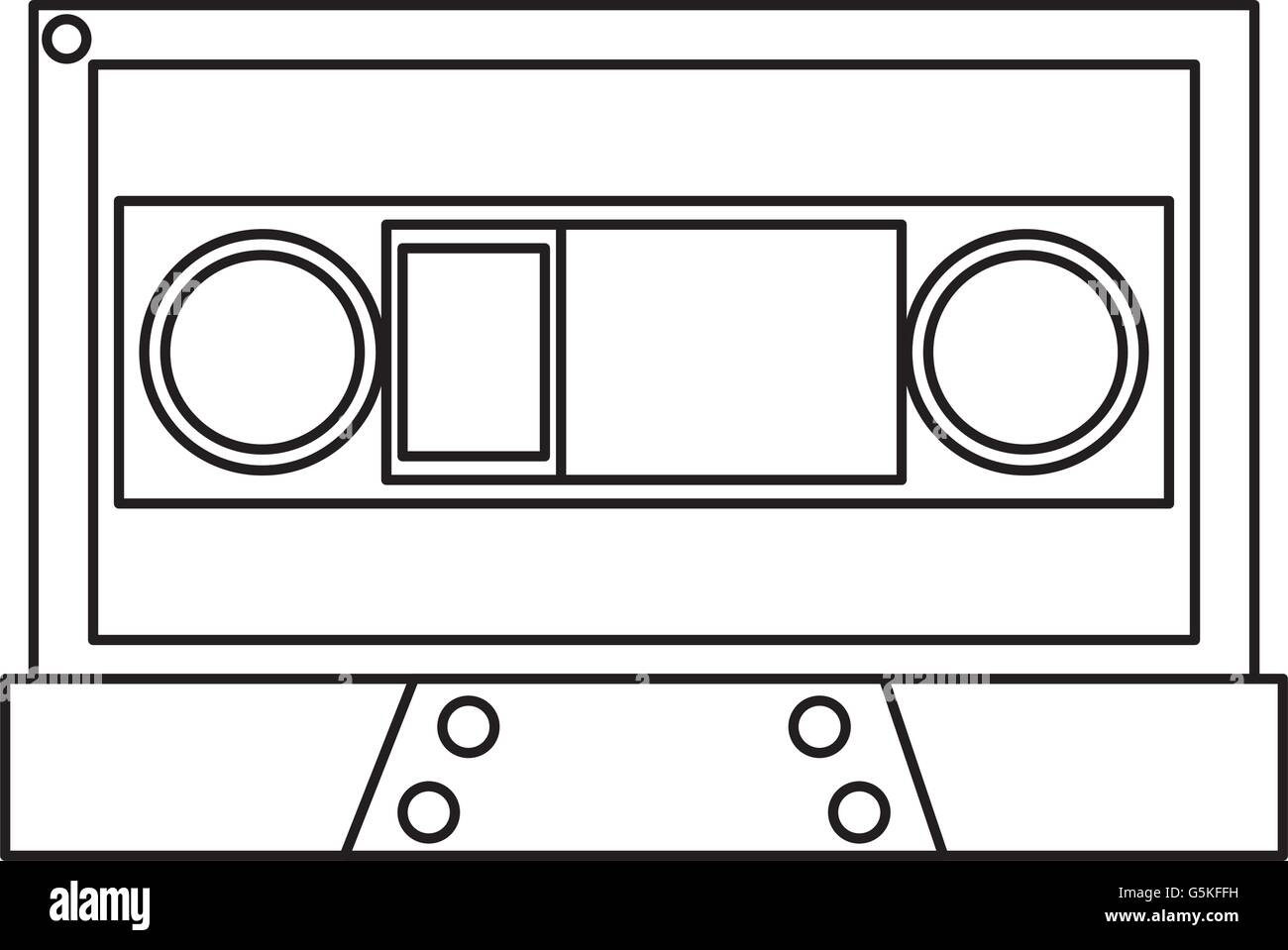 black line cassette Stock Vector Image & Art - Alamy