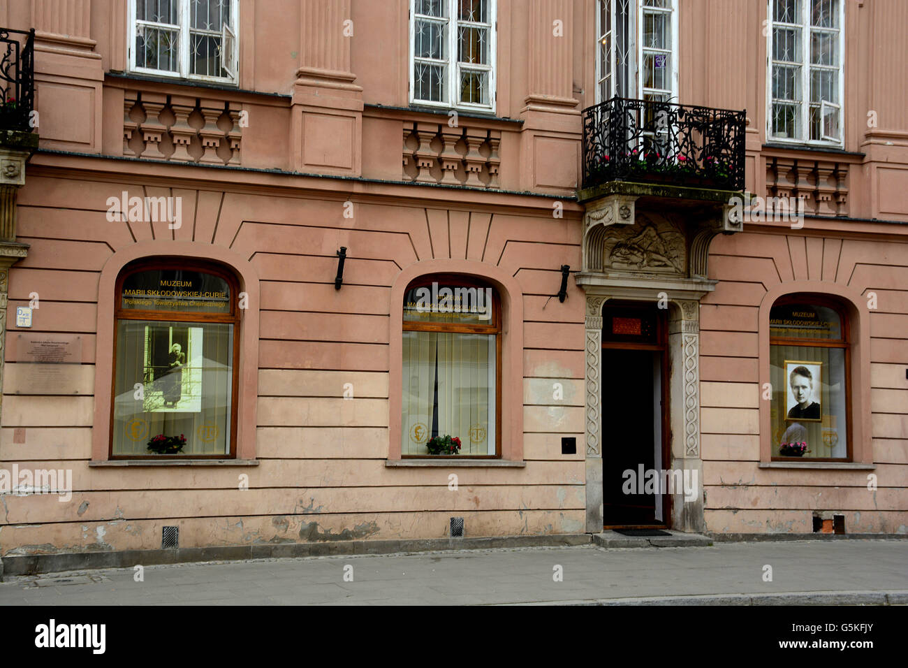 Marie Curie museum old town Warsaw Poland Stock Photo