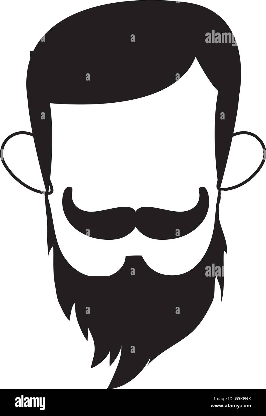 man with mustache and beard Stock Vector Image & Art - Alamy