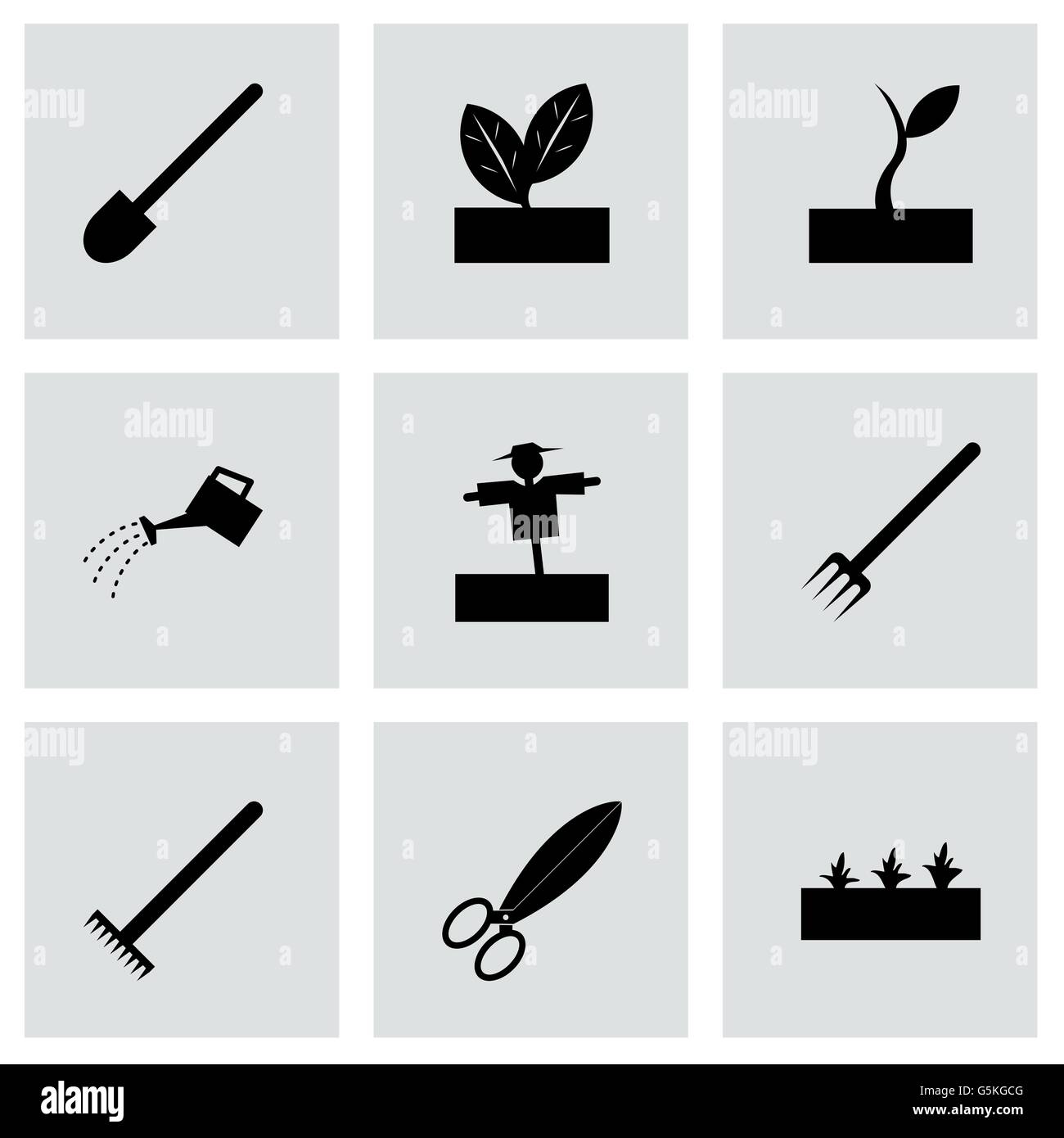 Vector black farming icon set Stock Vector Image & Art - Alamy