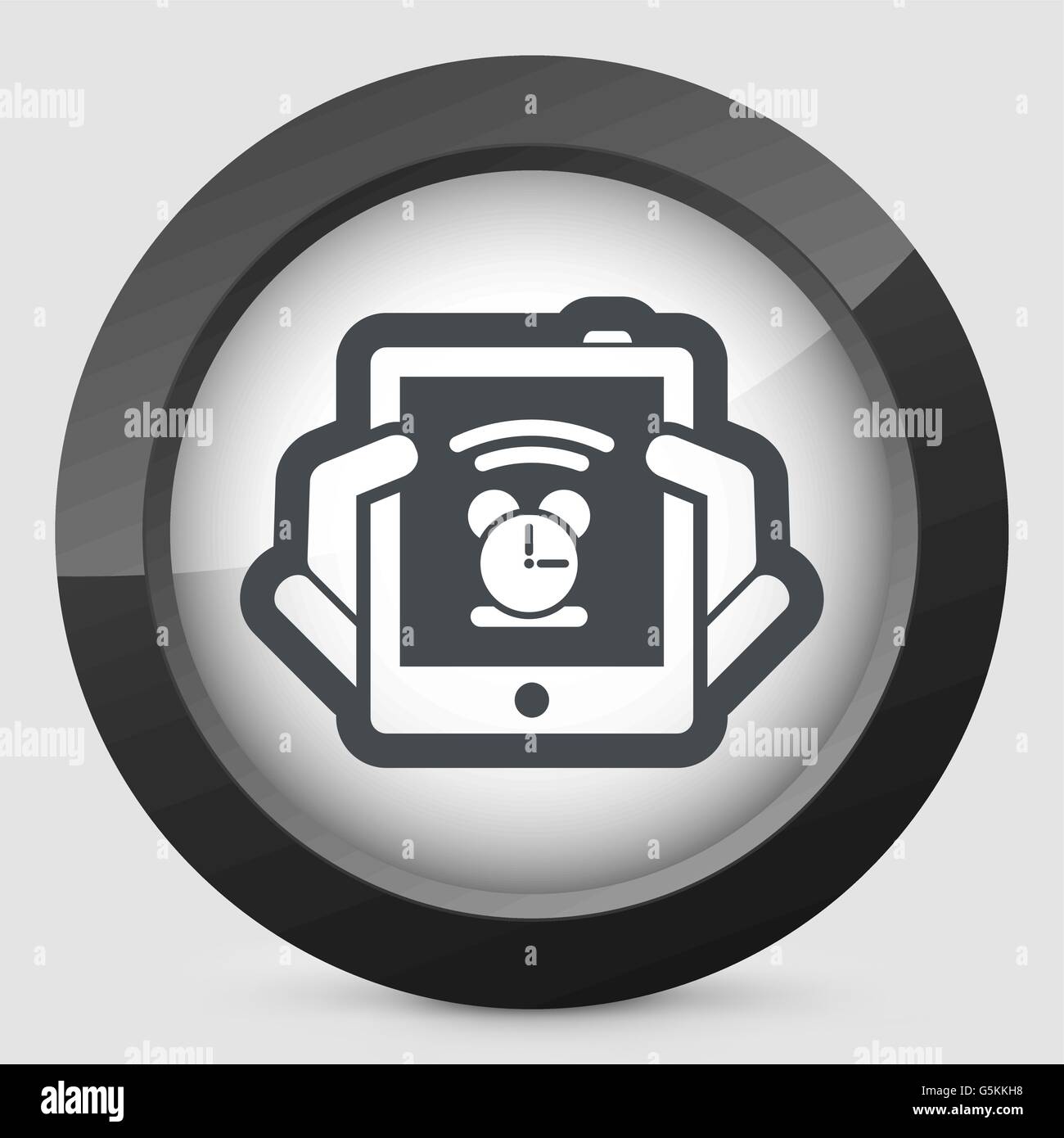 Tablet clock icon Stock Vector Image & Art - Alamy