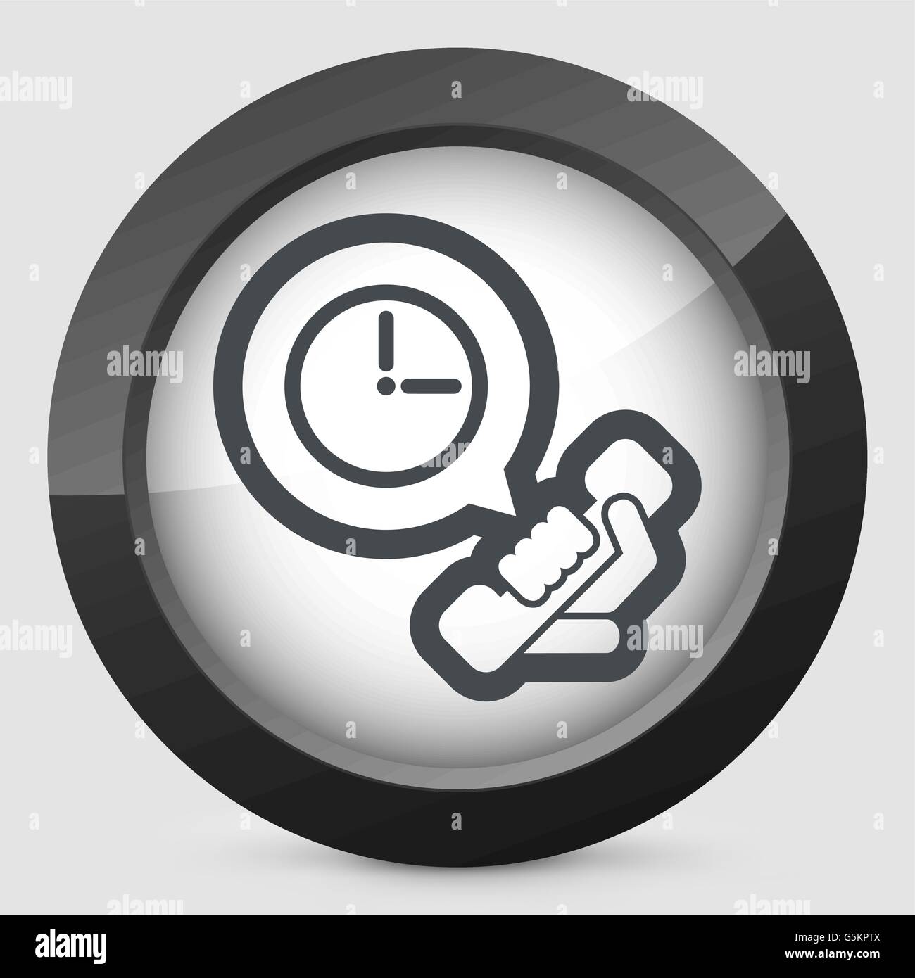 Clock phone icon Stock Vector Image & Art - Alamy