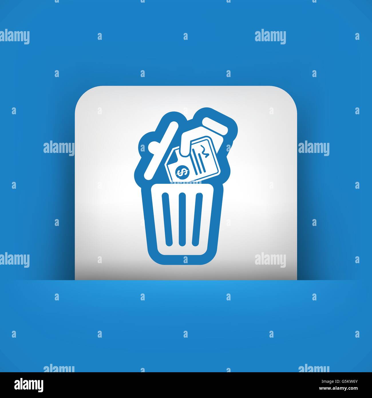 Trashing payment Stock Vector