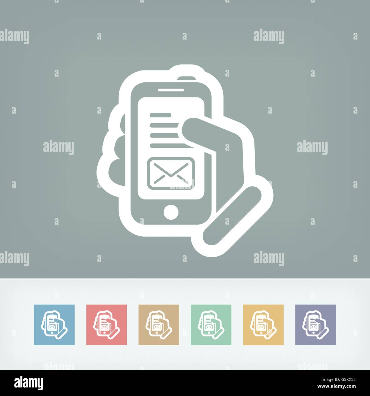 Message on smartphone icon Stock Vector Image & Art - Alamy