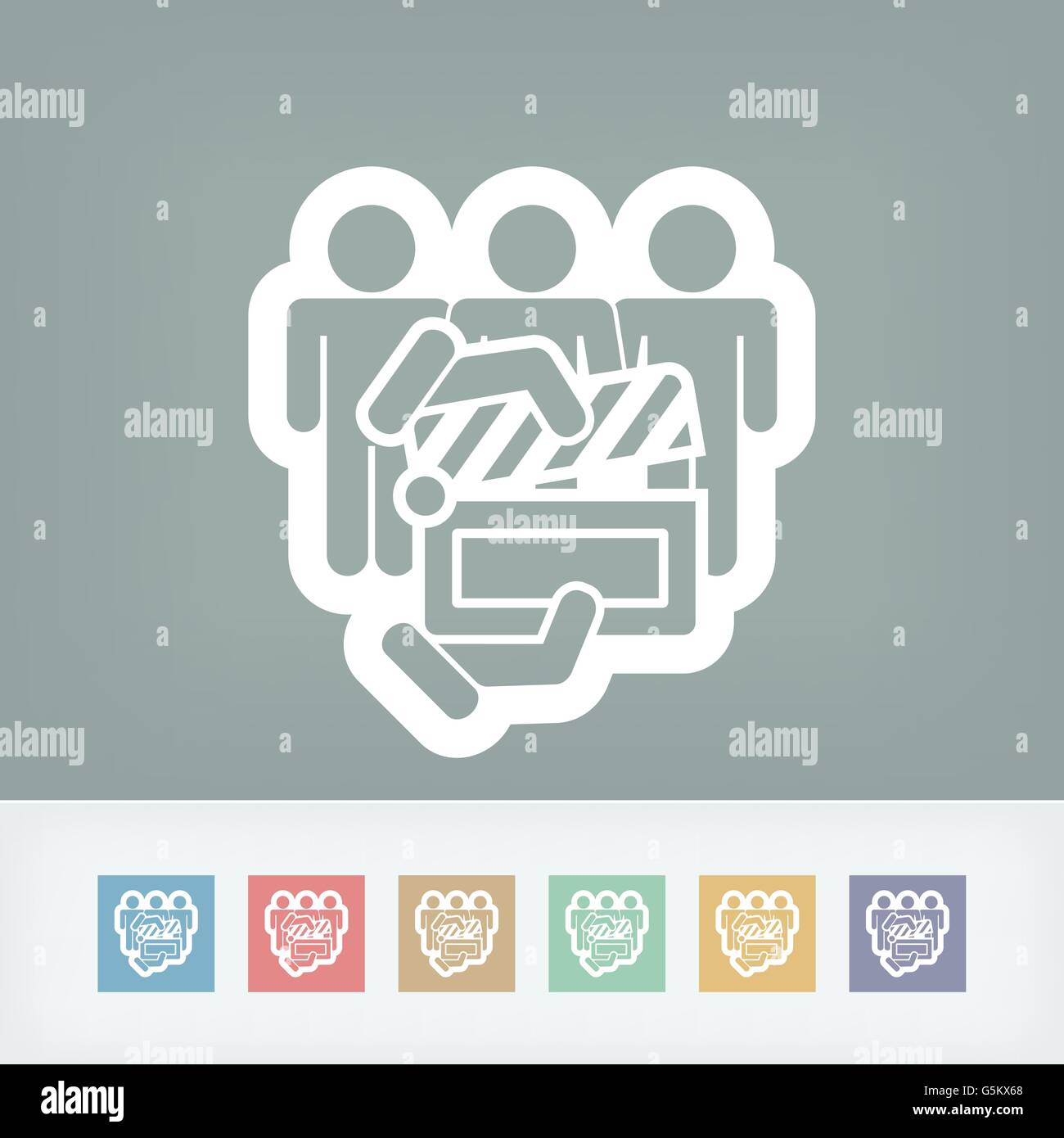 Clapboard actors icon Stock Vector Image & Art - Alamy