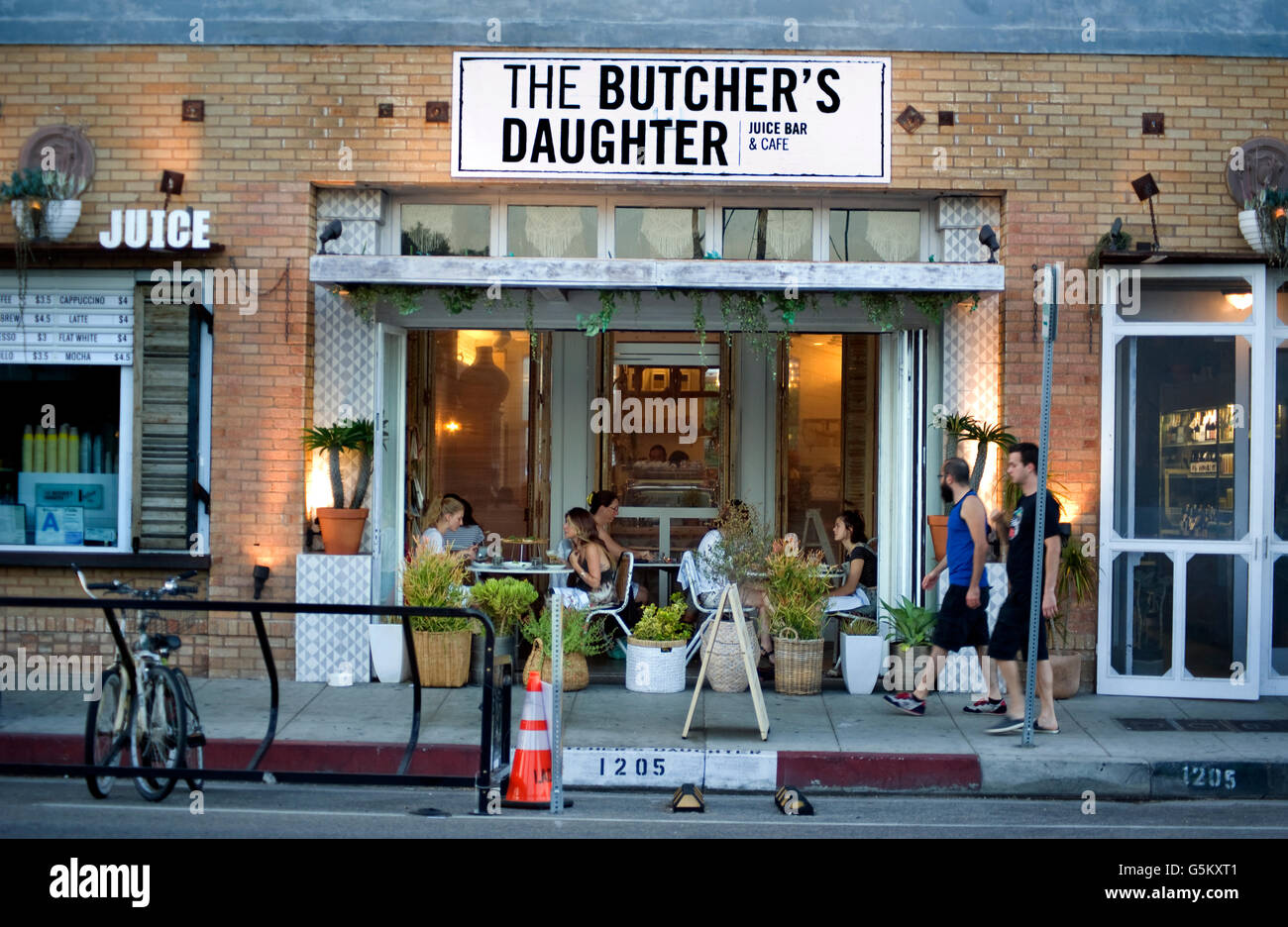 The Butcher's Daughter Cafe on Abbot Kinney in Venice, CA Stock Photo