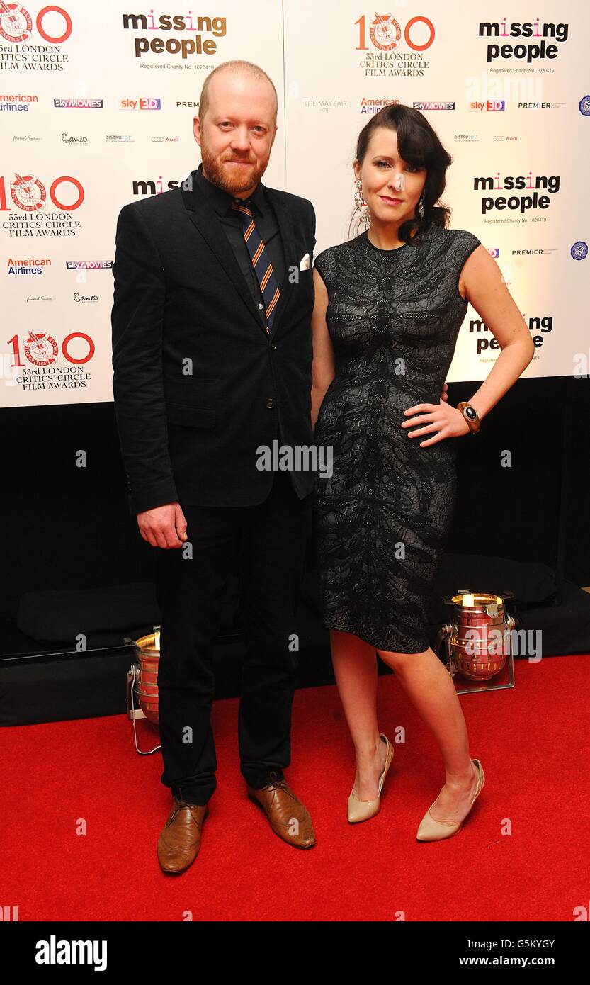 Steve Oram and Alice Lowe arriving for the 2013 London Critics' Circle Film Awards at the May Fair Hotel, Stratton Street, London. Stock Photo