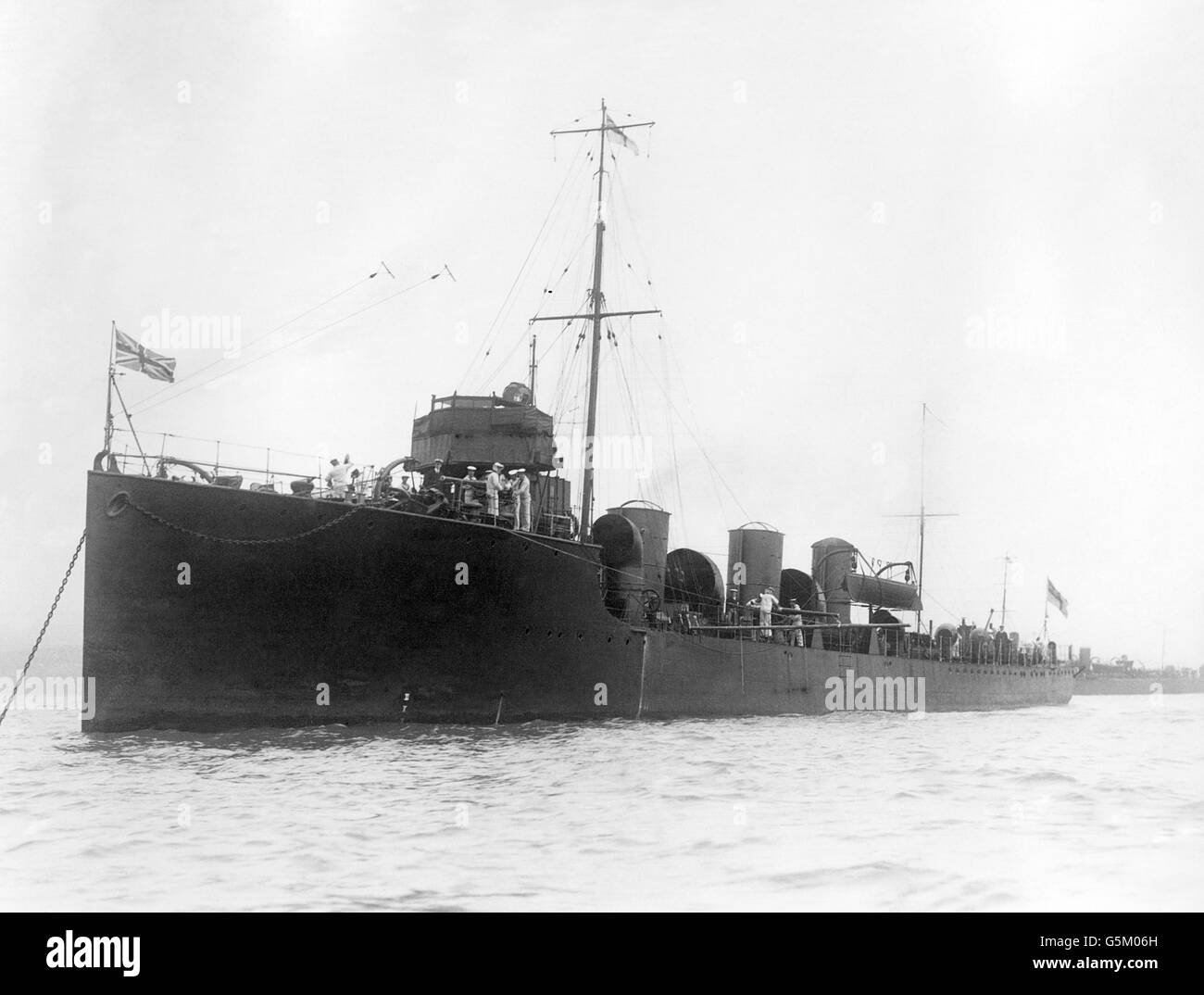 World War One - British Royal Navy - HMS Ghurka Stock Photo