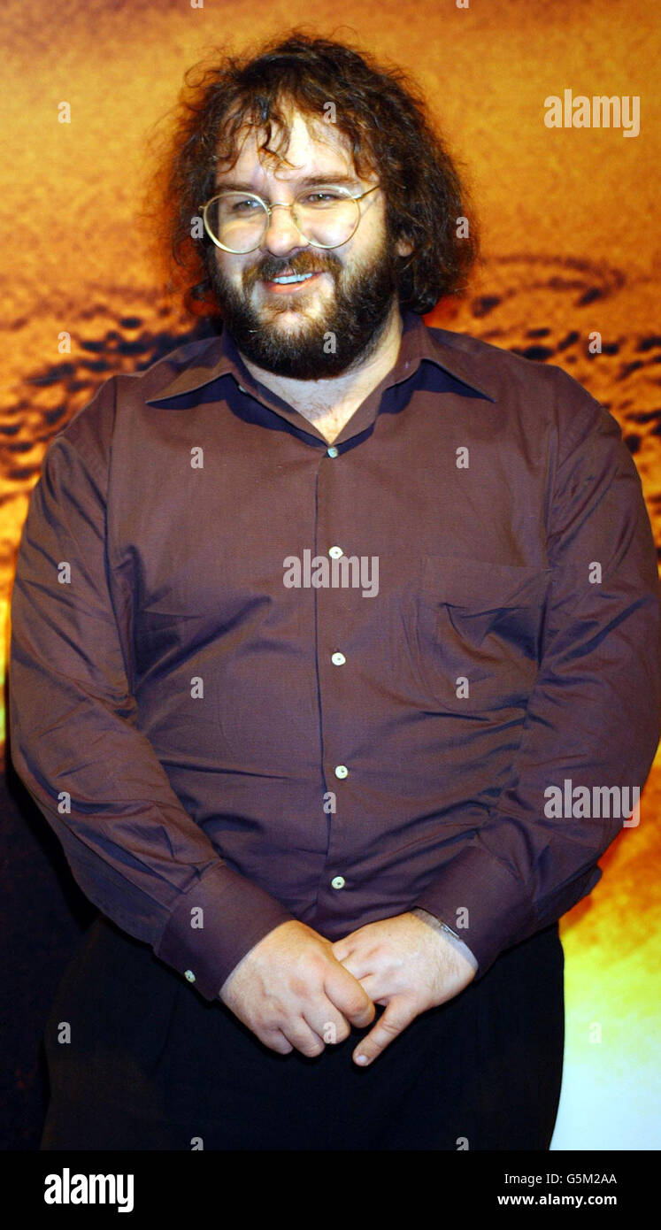 Director of Lord of the Rings, Peter Jackson at the Tobacco Dock in London,  for the after show party of the world premiere of Lord of the Rings: The  Fellowship of the