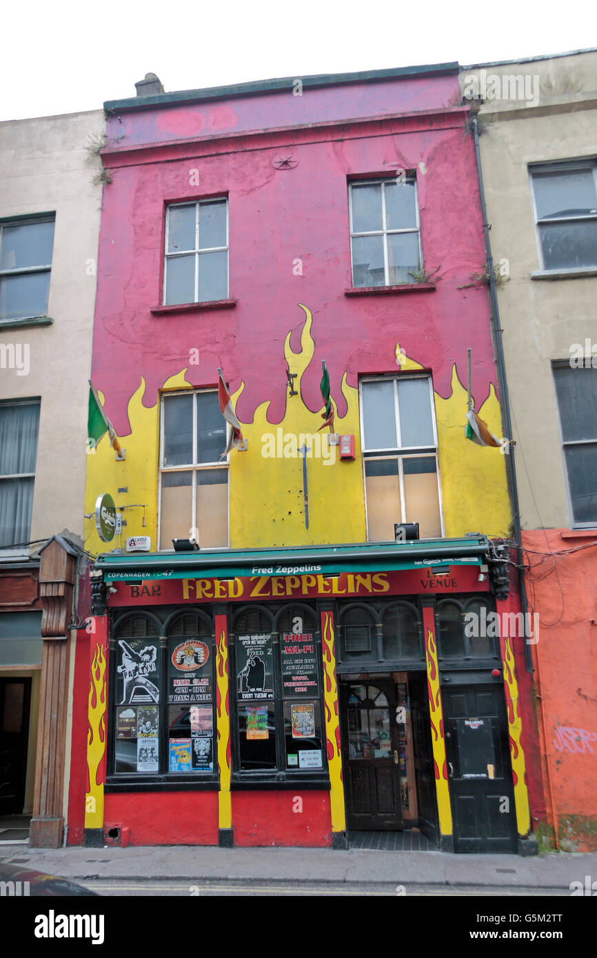 The Fred Zeppelins public house and music venue in the City of Cork, County Cork, Ireland (Eire). Stock Photo