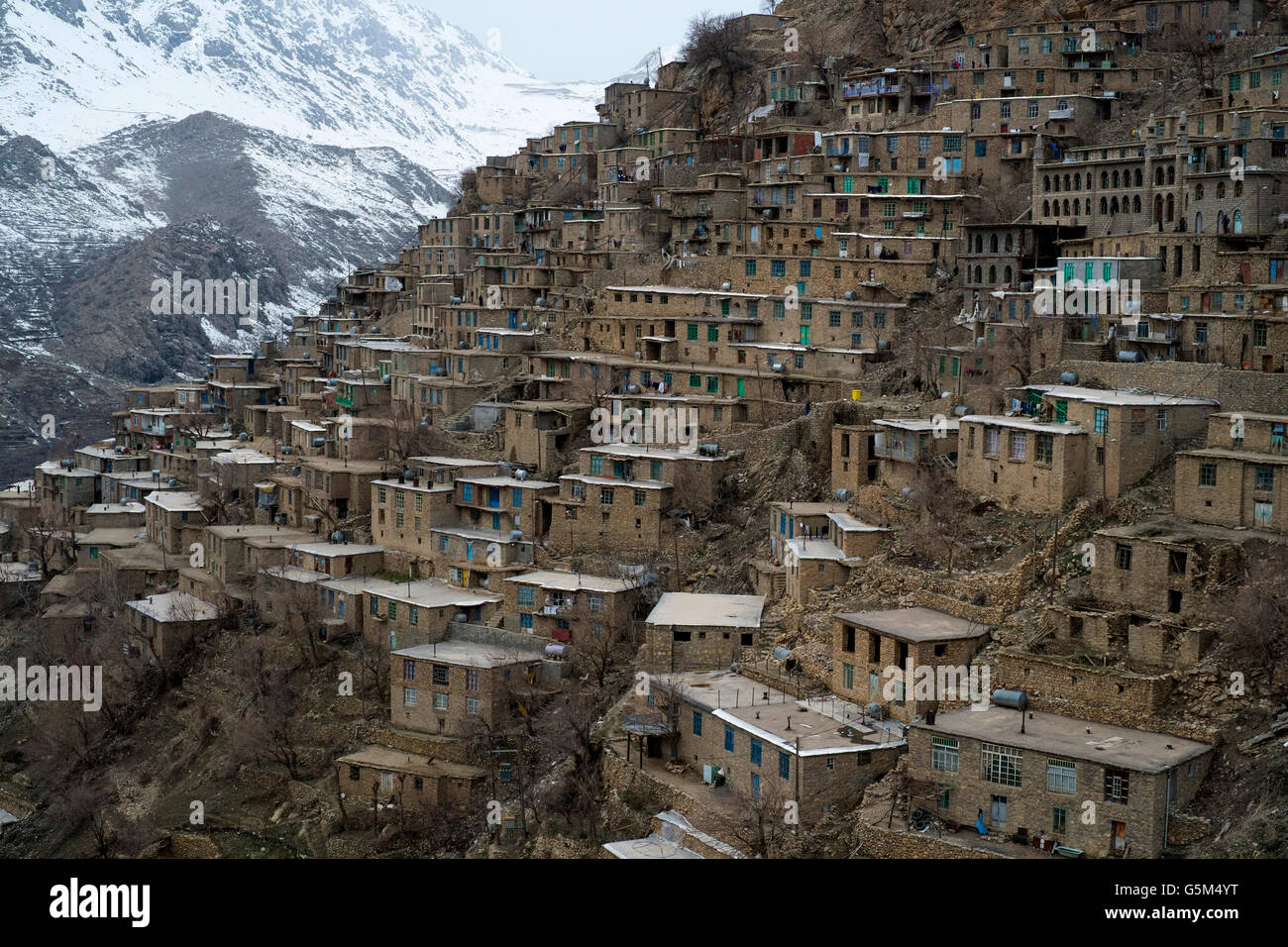 The ancient village in Zagros Mountains, Iran Stock Photo
