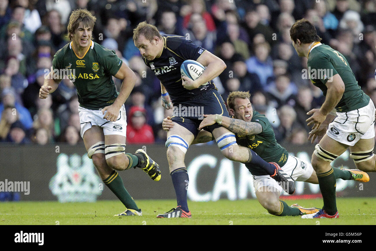 Rugby Union EMC Test Scotland v South Africa Murrayfield Stock