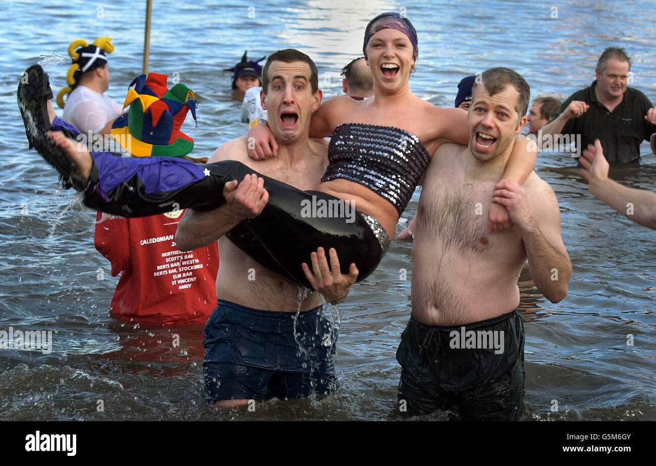New Year's Day Swim Scotland Stock Photo 106779707 Alamy